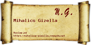 Mihalics Gizella névjegykártya